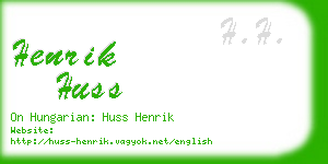 henrik huss business card